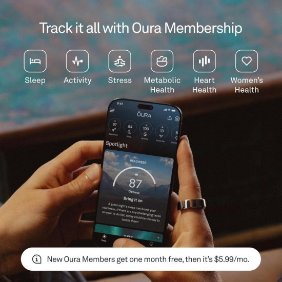 Inteligentný prsteň Oura Ring 4 Stealth
