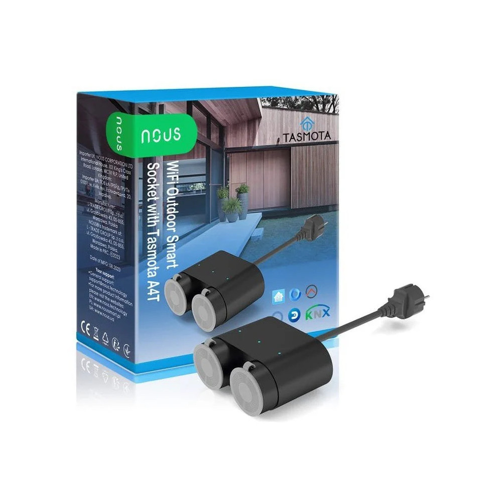 Розумна розетка NOUS A4T WiFi with Tasmota вулична