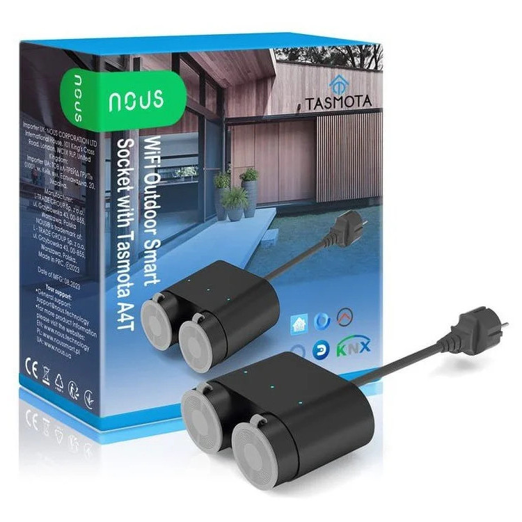 Розумна розетка NOUS A4T WiFi with Tasmota вулична