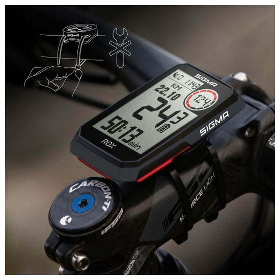 Bezdrôtový cyklopočítač Sigma Sport ROX 4.0 Sensor Set Black