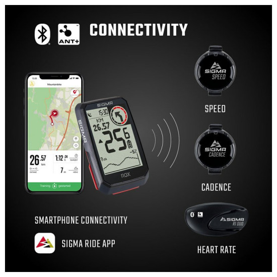 Велокомп'ютер бездротовий Sigma Sport ROX 4.0 Sensor Set Black