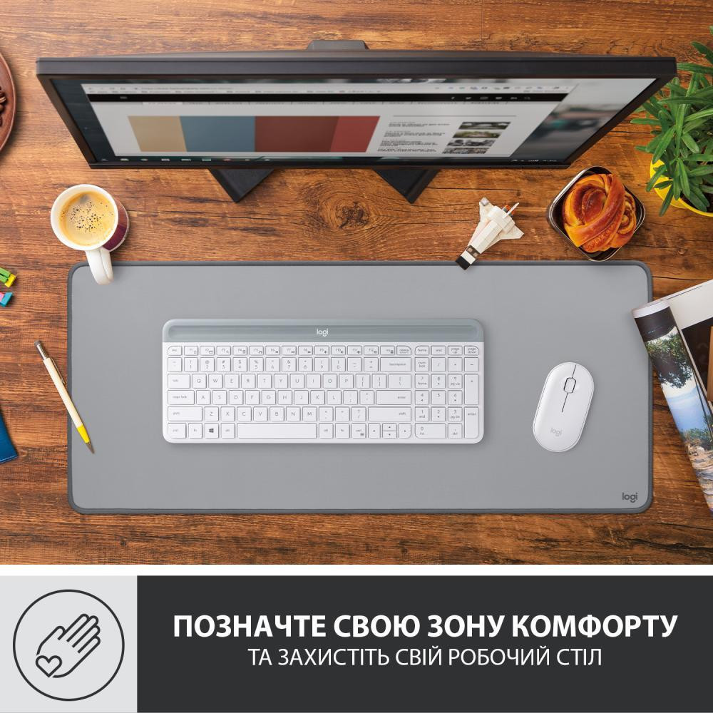 Килимок для миші Logitech Desk Mat Studio Series Mid Grey