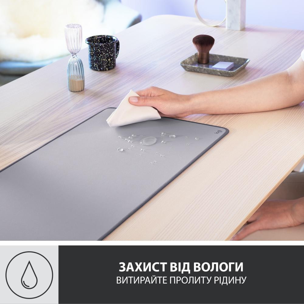 Килимок для миші Logitech Desk Mat Studio Series Mid Grey