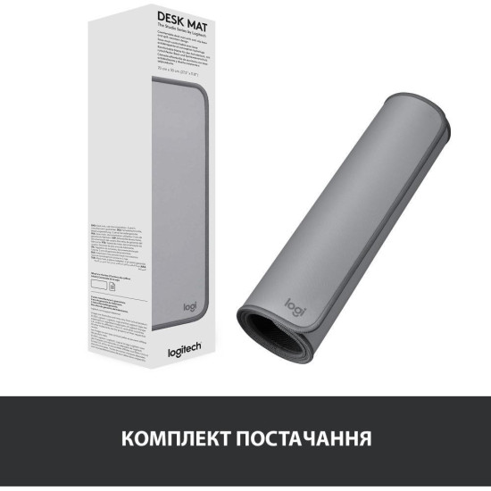 Килимок для миші Logitech Desk Mat Studio Series Mid Grey