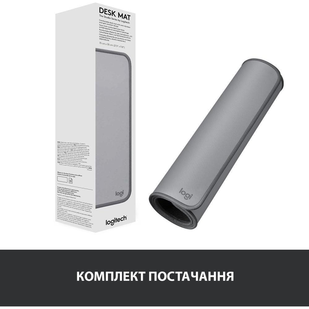 Килимок для миші Logitech Desk Mat Studio Series Mid Grey